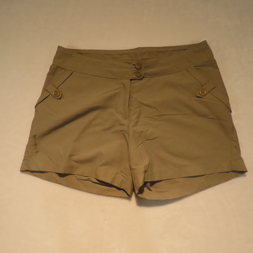 Merrell OptiWick UPF 50 Hiking Shorts Tan Size 6